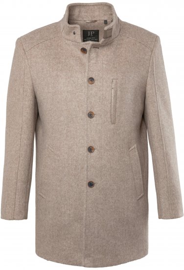 JP1880 Coat Wool Blend Beige Melange - Kurtki Męskie Duże Rozmiary - Kurtki Duże rozmiary 2XL-8XL