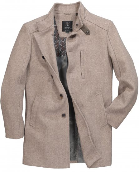 JP1880 Coat Wool Blend Beige Melange - Kurtki Męskie Duże Rozmiary - Kurtki Duże rozmiary 2XL-8XL