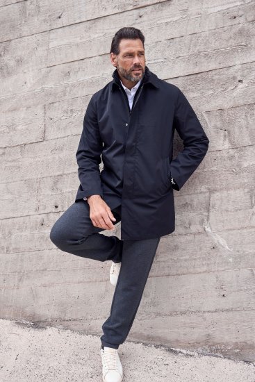 JP1880 Business Coat Zip-out Panel Black - Kurtki Męskie Duże Rozmiary - Kurtki Duże rozmiary 2XL-8XL