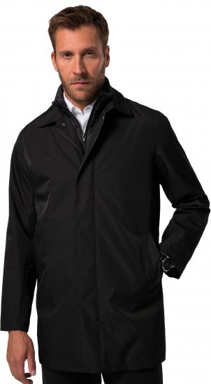 JP1880 Business Coat Zip-out Panel Black - Kurtki Męskie Duże Rozmiary - Kurtki Duże rozmiary 2XL-8XL