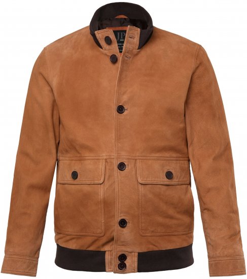 JP1880 Jacket Leather Lamb Nappa Brown - Kurtki Męskie Duże Rozmiary - Kurtki Duże rozmiary 2XL-8XL