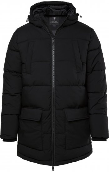 JP1880 Quilted Parka with Multiple Pockets Black - Kurtki Męskie Duże Rozmiary - Kurtki Duże rozmiary 2XL-8XL