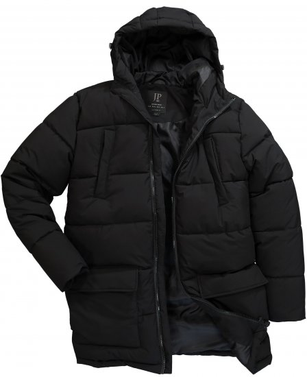 JP1880 Quilted Parka with Multiple Pockets Black - Kurtki Męskie Duże Rozmiary - Kurtki Duże rozmiary 2XL-8XL