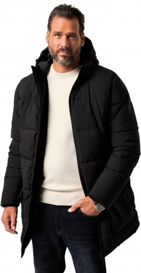 JP1880 Quilted Parka with Multiple Pockets Black - Kurtki Męskie Duże Rozmiary - Kurtki Duże rozmiary 2XL-8XL