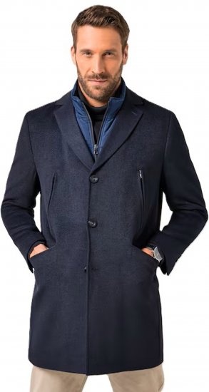 JP1880 Coat Flexnamic With Removable Insert Navy - Kurtki Męskie Duże Rozmiary - Kurtki Duże rozmiary 2XL-8XL