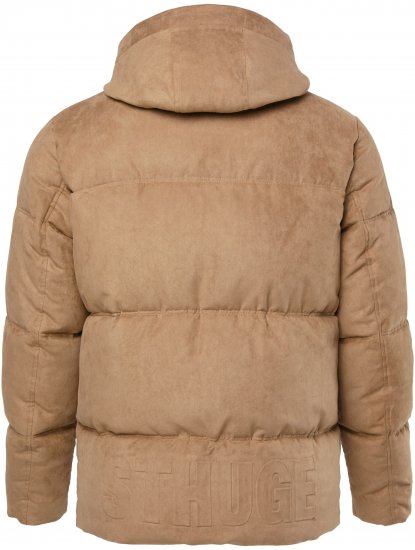 STHUGE Jacket Puffer With Warm Quilting Beige - Kurtki Męskie Duże Rozmiary - Kurtki Duże rozmiary 2XL-8XL
