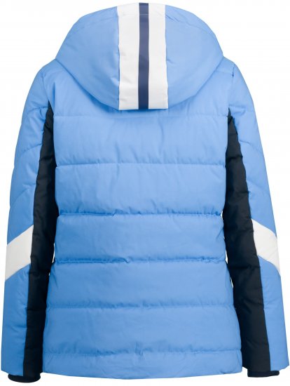 Ulla Popken HYPRAR Chevron Stripe Triple Function Quilted Fully Lined Ski Jacket Pastel Petrol - Kurtki - 