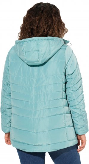 Ulla Popken Quilted Water Repellent Jacket Soft Turquoise - Kurtki - 