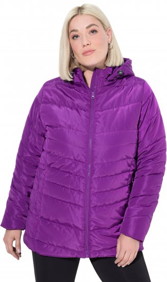 Ulla Popken Quilted Water Repellent Jacket Dark Purple - Kurtki - 
