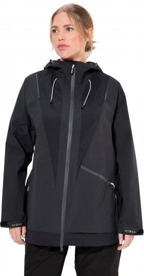 Ulla Popken Functional Reflective Waterproof Jacket Black - Kurtki - 