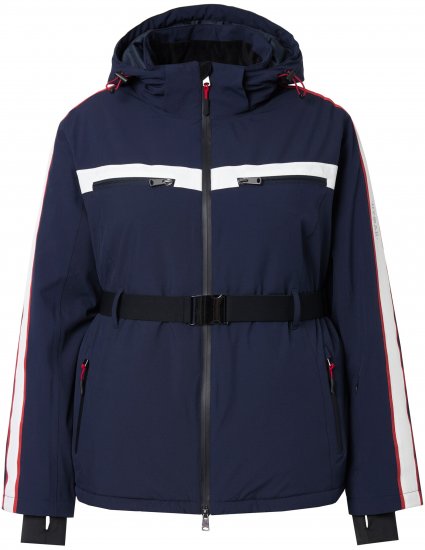 Ulla Popken Triple Function Racing Stripe Jacket Navy - Kurtki - 