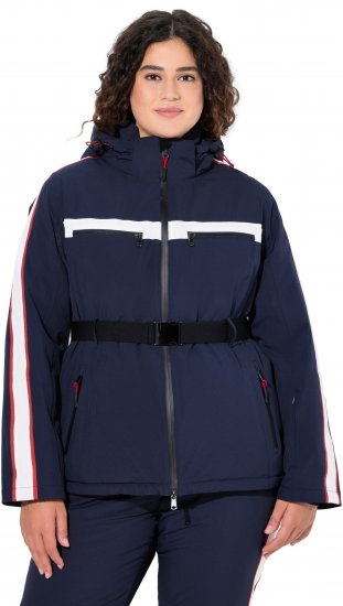 Ulla Popken Triple Function Racing Stripe Jacket Navy - Kurtki - 