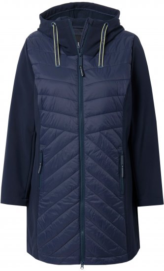 Ulla Popken HYPRAR Softshell Long Cut Jacket Navy - Kurtki - 