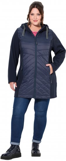 Ulla Popken HYPRAR Softshell Long Cut Jacket Navy - Kurtki - 