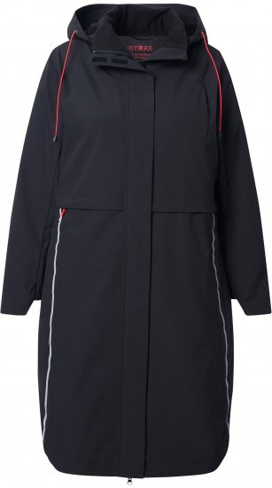 Ulla Popken Extra Long Functional Coat Black - Kurtki - 