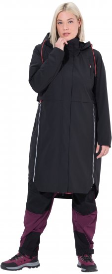 Ulla Popken Extra Long Functional Coat Black - Kurtki - 