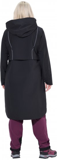 Ulla Popken Extra Long Functional Coat Black - Kurtki - 