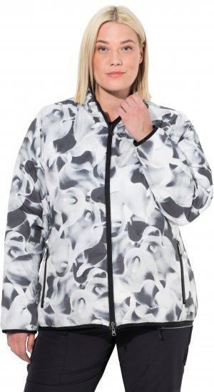 Ulla Popken HYPRAR Reversible Printed Jacket Black - Kurtki - 