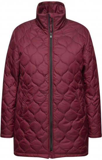 Ulla Popken HYPRAR Water-Repellent Quilted Jacket Wine Red - Kurtki - 