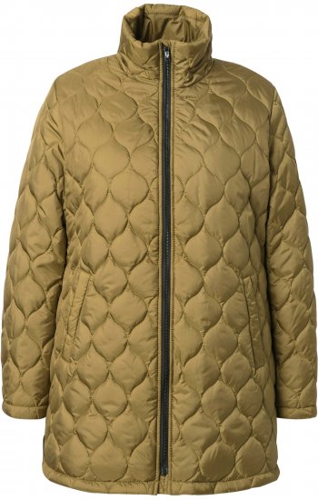 Ulla Popken HYPRAR Water-Repellent Quilted Jacket Dark Mustard Yellow - Kurtki - 