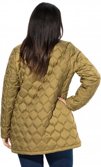 Ulla Popken HYPRAR Water-Repellent Quilted Jacket Dark Mustard Yellow - Kurtki - 