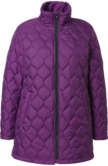 Ulla Popken HYPRAR Water-Repellent Quilted Jacket Plum - Kurtki - 