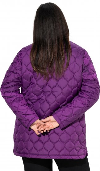 Ulla Popken HYPRAR Water-Repellent Quilted Jacket Plum - Kurtki - 