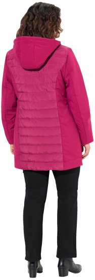 Ulla Popken HYPRAR Mixed Texture Water-Repellent Jacket Ruby - Kurtki - 