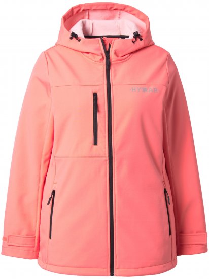 Ulla Popken HYPRAR Softshell Fleece Lined Jacket Coral - Kurtki - 