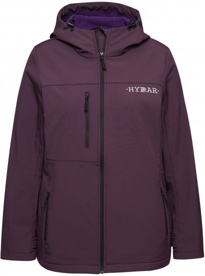 Ulla Popken HYPRAR Softshell Fleece Lined Jacket Dark Blackberry - Paski damskie - 