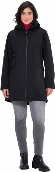 Ulla Popken HYPRAR Water Repellent Softshell Jacket Black - Kurtki - 