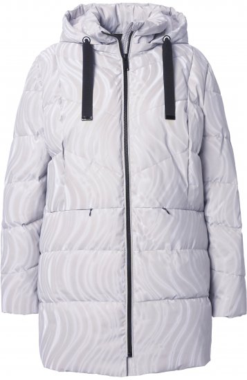 Ulla Popken HYPRAR Wave Quilted Water-Repellent Jacket Off-White - Kurtki - 