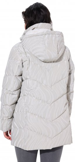 Ulla Popken HYPRAR Wave Quilted Water-Repellent Jacket Off-White - Kurtki - 