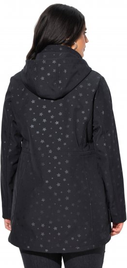 Ulla Popken HYPRAR Star Print Softshell Jacket Black - Kurtki - 