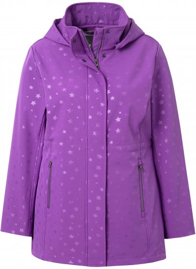 Ulla Popken HYPRAR Star Print Softshell Jacket Purple - Kurtki - 