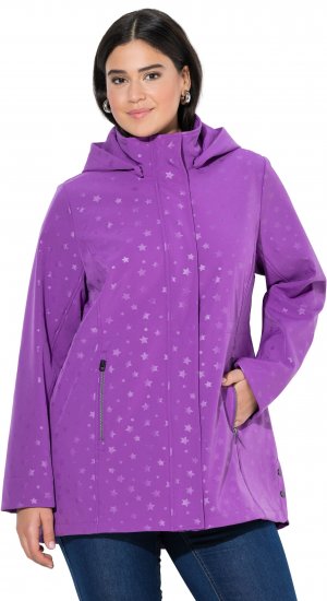 Ulla Popken HYPRAR Star Print Softshell Jacket Purple - Kurtki - 