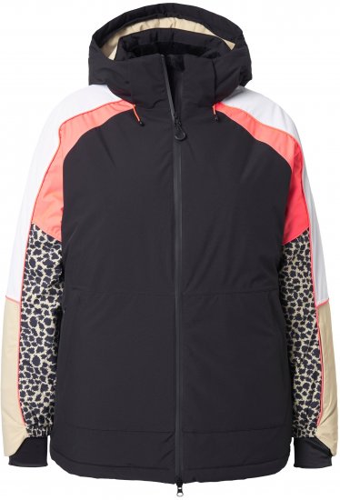 Ulla Popken HYPRAR Patchwork Sleeve Performance Jacket Black - Kurtki - 
