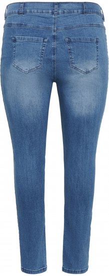 Kaffe Curve Laurina Jeansy Washed/Destroyed Blue Denim - Jeansy & Spodnie w Dużych Rozmiarach – Plus Size - 
