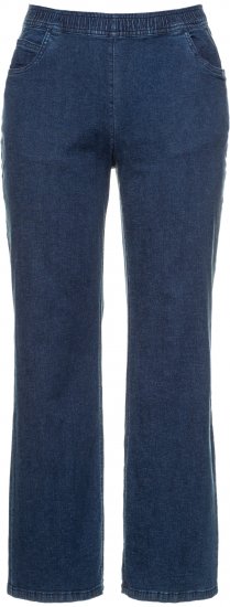 Ulla Popken Wide Leg Elastic Waist Mary Fit Marlene Stretch Jeans Denim Blue - Jeansy & Spodnie w Dużych Rozmiarach – Plus Size - 