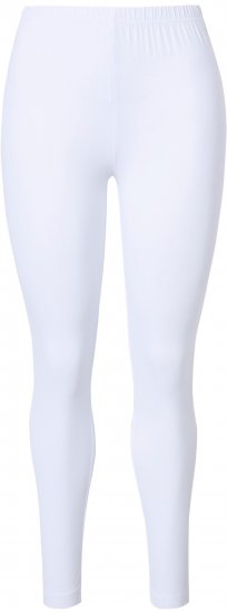 Ulla Popken Basic Stretch Knit Ankle Length Leggings Snow White - Jeansy & Spodnie w Dużych Rozmiarach – Plus Size - 