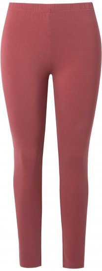 Ulla Popken Basic Stretch Knit Ankle Length Leggings Brick Red - Jeansy & Spodnie w Dużych Rozmiarach – Plus Size - 