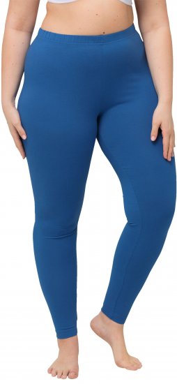 Ulla Popken Basic Stretch Knit Ankle Length Leggings Grey Blue - Jeansy & Spodnie w Dużych Rozmiarach – Plus Size - 