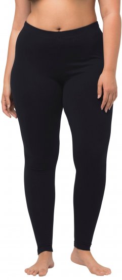 Ulla Popken Basic Stretch Knit Ankle Length Leggings Navy - Jeansy & Spodnie w Dużych Rozmiarach – Plus Size - 