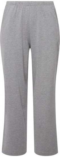 Ulla Popken Pull On Knit Straight Leg Pocket Pants Light Grey Melange - Jeansy & Spodnie w Dużych Rozmiarach – Plus Size - 