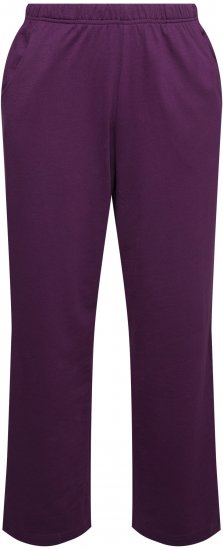 Ulla Popken Pull On Knit Straight Leg Pocket Pants Dark Blackberry - Jeansy & Spodnie w Dużych Rozmiarach – Plus Size - 