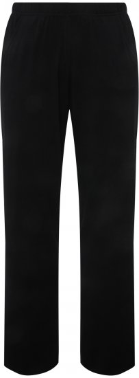 Ulla Popken Bootcut Elastic Waist Cotton French Terry Sport Pants Black - Jeansy & Spodnie w Dużych Rozmiarach – Plus Size - 