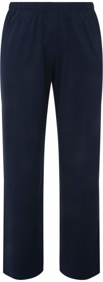 Ulla Popken Bootcut Elastic Waist Cotton French Terry Sport Pants Night Blue - Jeansy & Spodnie w Dużych Rozmiarach – Plus Size - 