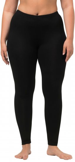 Ulla Popken Viscose Spandex Leggings Black - Jeansy & Spodnie w Dużych Rozmiarach – Plus Size - 