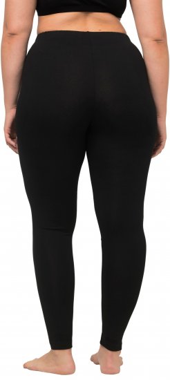 Ulla Popken Viscose Spandex Leggings Black - Jeansy & Spodnie w Dużych Rozmiarach – Plus Size - 