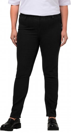 Ulla Popken Denim Look All Elastic Pocket Sienna Jeggings Black - Jeansy & Spodnie w Dużych Rozmiarach – Plus Size - 